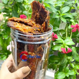 Khô bò miếng tẩm sa tế hộp 500g