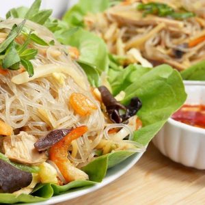 Mực khô xào miến